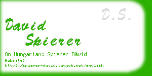 david spierer business card